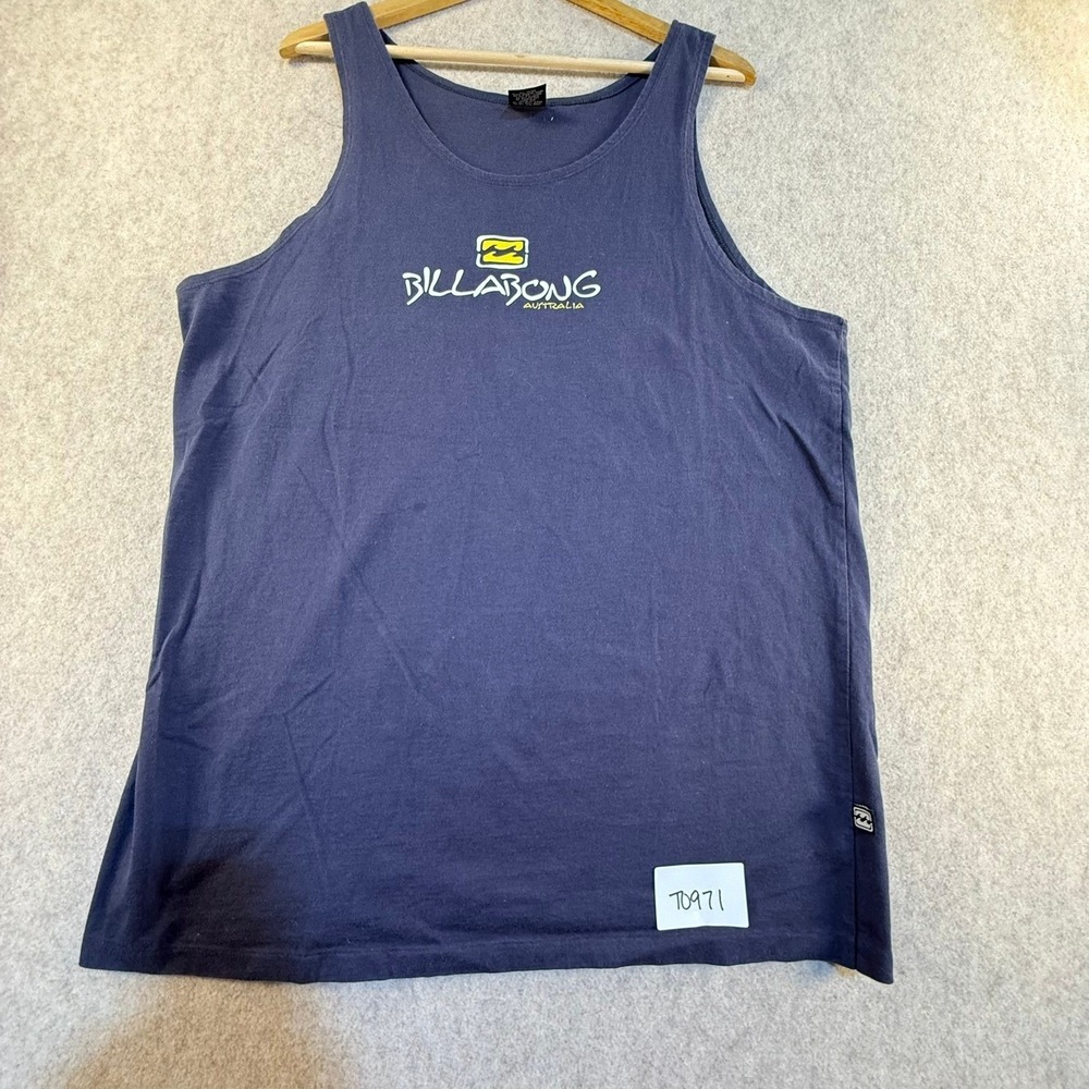 Billabong Australia Mens Tank Top Navy Blue Logo Graphic Surf Sleeveless XL